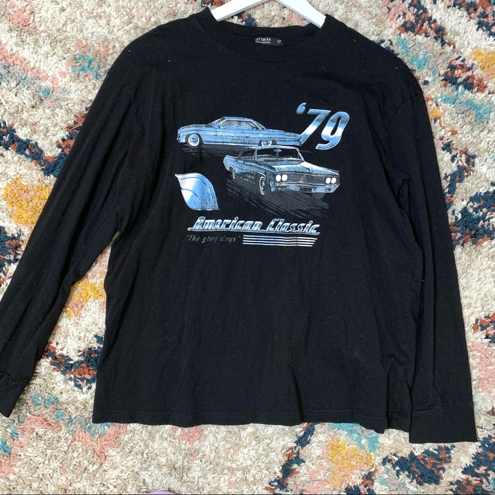Cotton On Vintage Black Car Graphic T-shirt - Picture 8 of 10